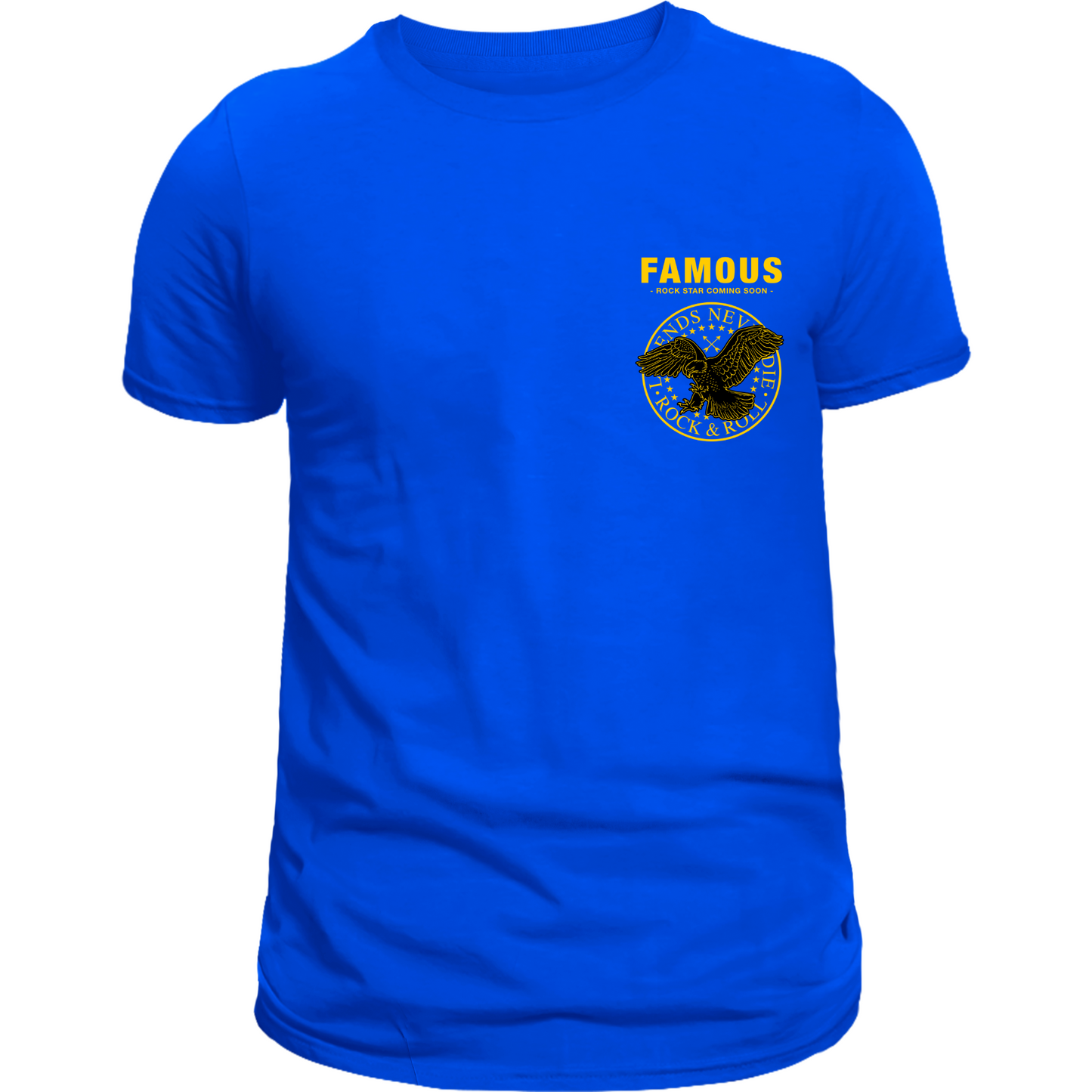 T-Shirt con Grafica "FAMOUS" e Aquila Stilizzata – Design Unico